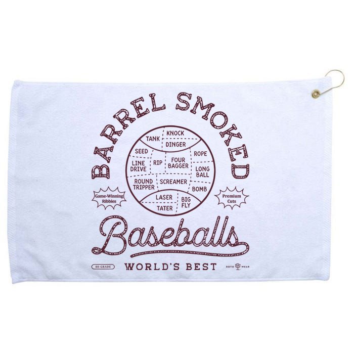 Barrel Smoked Baseballs Grommeted Golf Towel