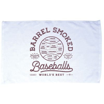 Barrel Smoked Baseballs Microfiber Hand Towel