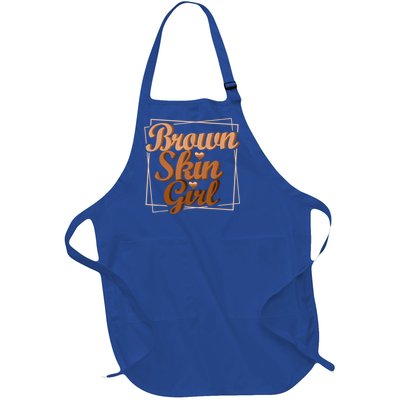 Brown Skin Black Melanin Queen Magic Juneteenth Funny Gift Full-Length Apron With Pockets