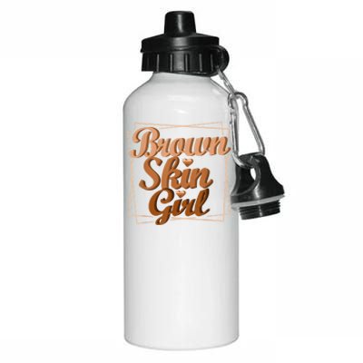 Brown Skin Black Melanin Queen Magic Juneteenth Funny Gift Aluminum Water Bottle