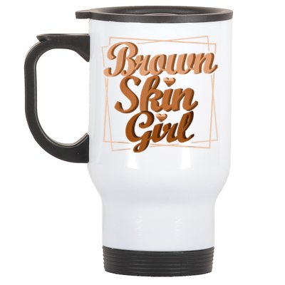 Brown Skin Black Melanin Queen Magic Juneteenth Funny Gift Stainless Steel Travel Mug