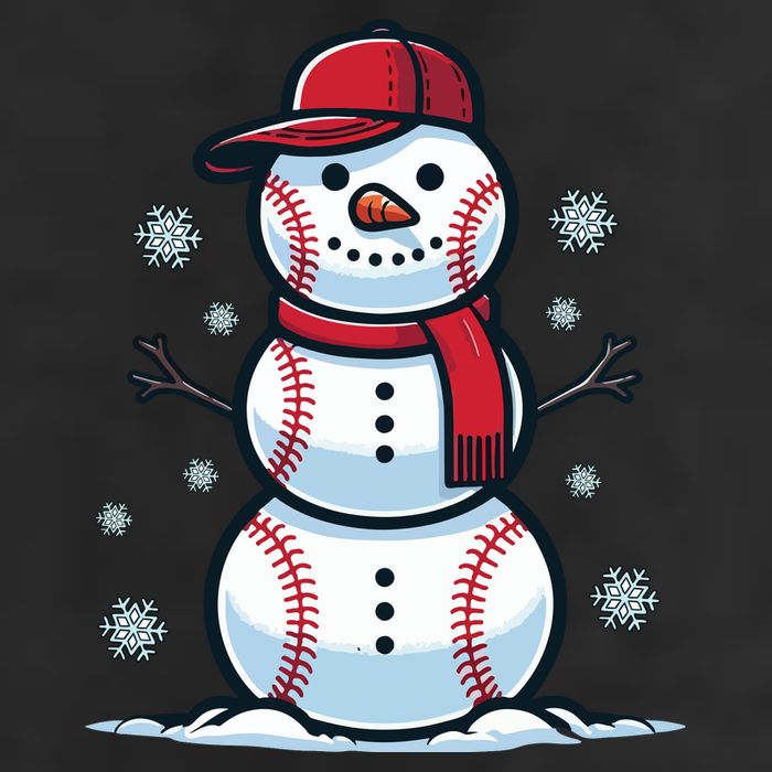 Baseball Snowman 7 Panel Mesh Trucker Snapback Hat
