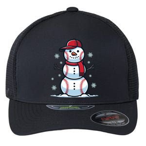 Baseball Snowman Flexfit Unipanel Trucker Cap