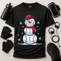 Baseball Snowman Cooling Performance Crew T-Shirt