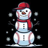 Baseball Snowman Cooling Performance Crew T-Shirt