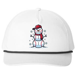 Baseball Snowman Snapback Five-Panel Rope Hat