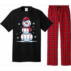 Baseball Snowman Pajama Set