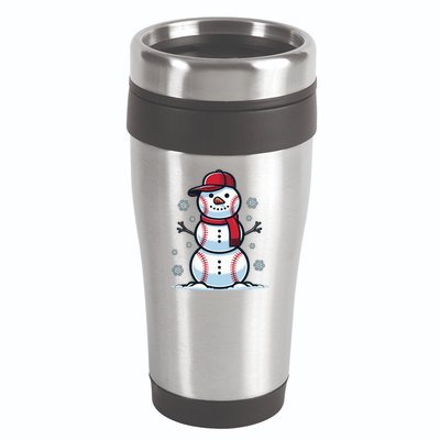 Baseball Snowman 16oz Travel Tumbler