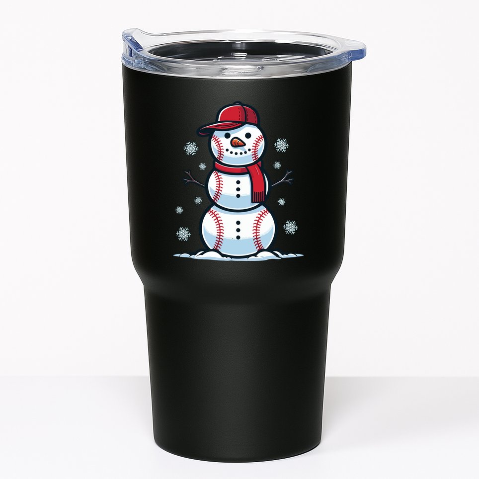 Baseball Snowman Tumbler