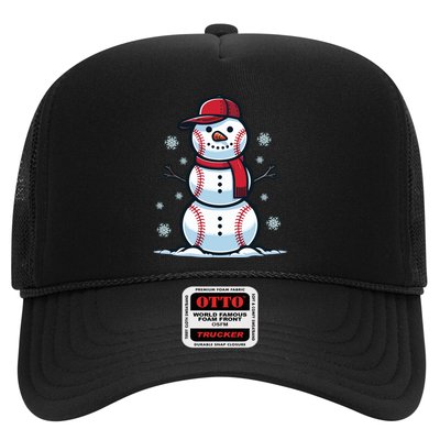 Baseball Snowman Trucker Hat