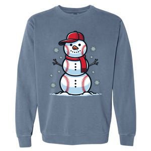 Baseball Snowman Garment-Dyed Sweatshirt