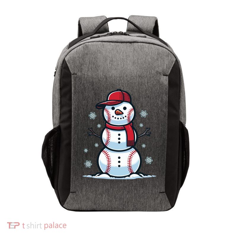 Baseball Snowman Vector Backpack
