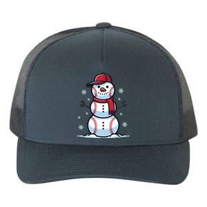 Baseball Snowman Yupoong Adult 5-Panel Trucker Hat