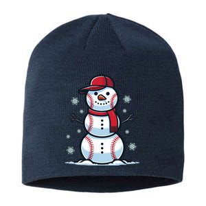 Baseball Snowman Sustainable Beanie