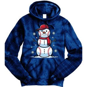 Baseball Snowman Tie Dye Hoodie