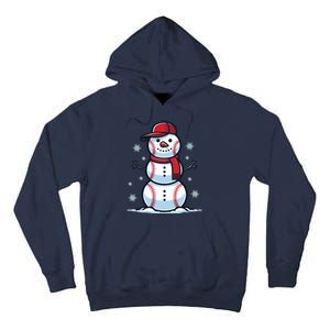 Baseball Snowman Tall Hoodie