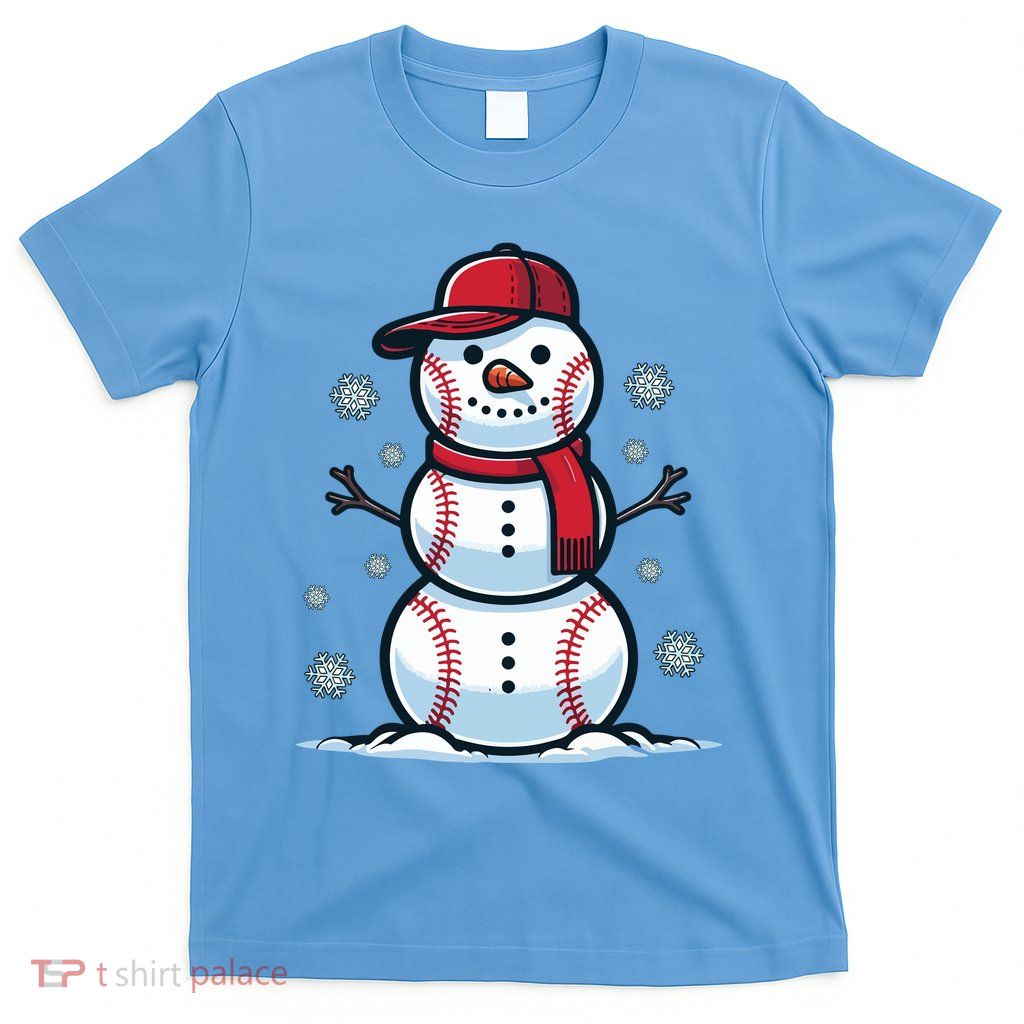 Baseball Snowman T-Shirt