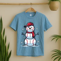 Baseball Snowman T-Shirt