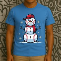 Baseball Snowman T-Shirt