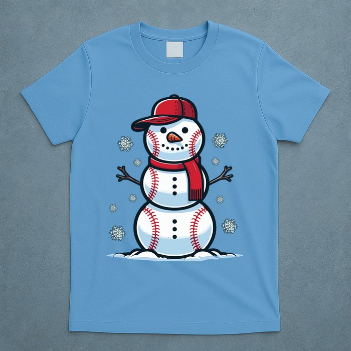 Baseball Snowman T-Shirt