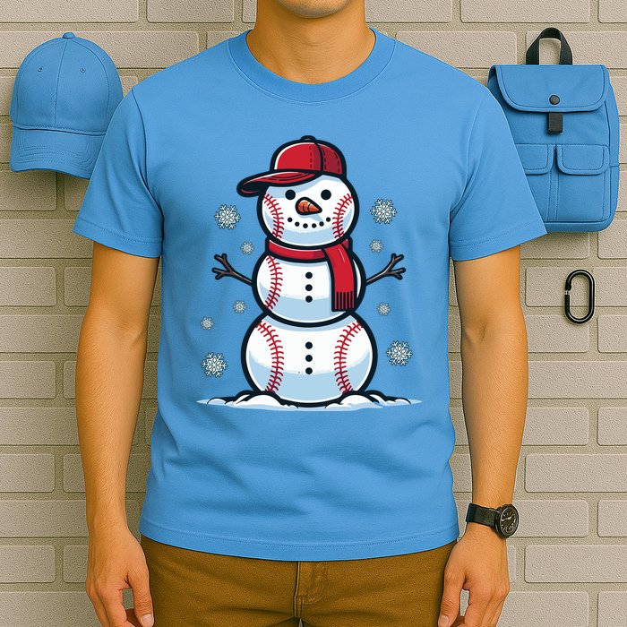 Baseball Snowman T-Shirt
