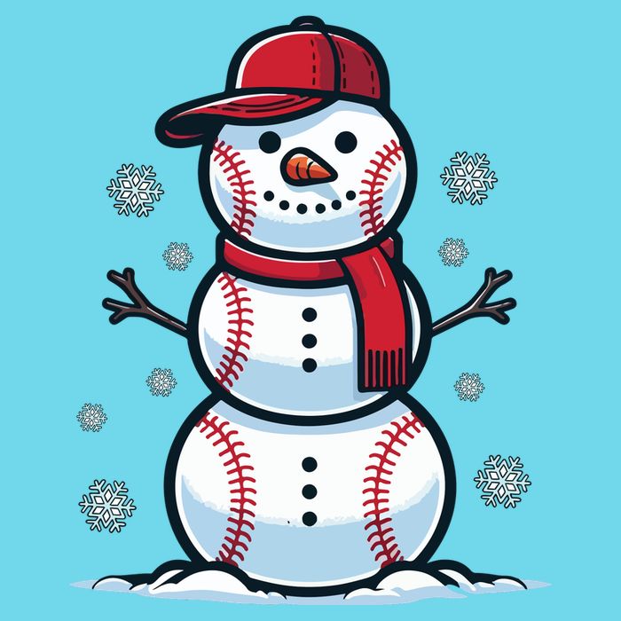 Baseball Snowman T-Shirt