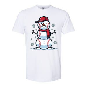 Baseball Snowman Softstyle CVC T-Shirt