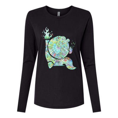 Burning Snail Womens Cotton Relaxed Long Sleeve T-Shirt