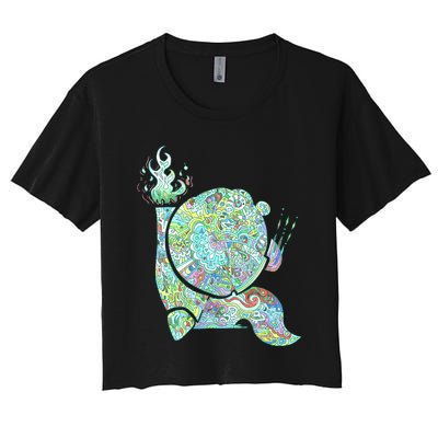 Burning Snail Women's Crop Top Tee