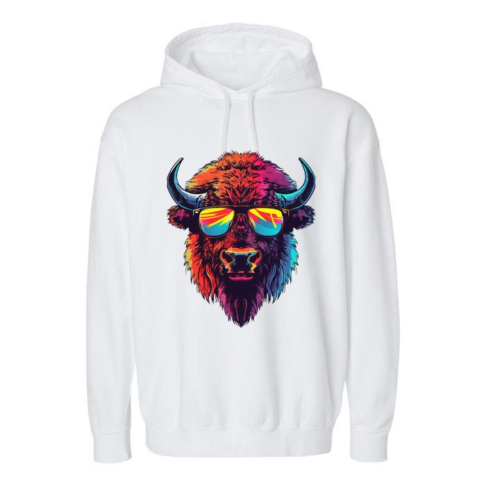 Bison Sunglasses Garment-Dyed Fleece Hoodie