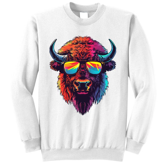 Bison Sunglasses Sweatshirt