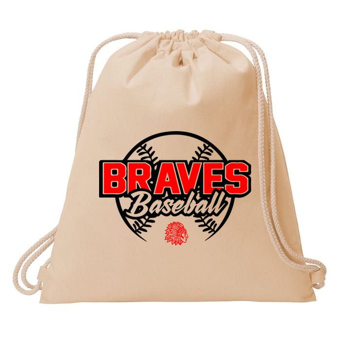Baseball Sport Braves Baseball Drawstring Bag