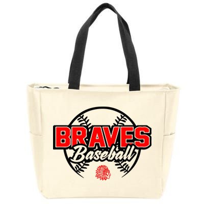 Baseball Sport Braves Baseball Zip Tote Bag