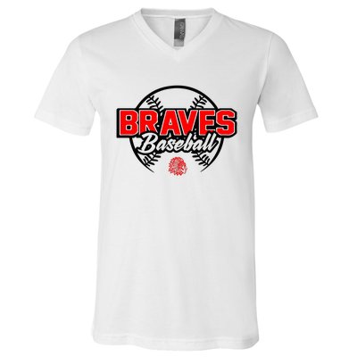 Baseball Sport Braves Baseball V-Neck T-Shirt