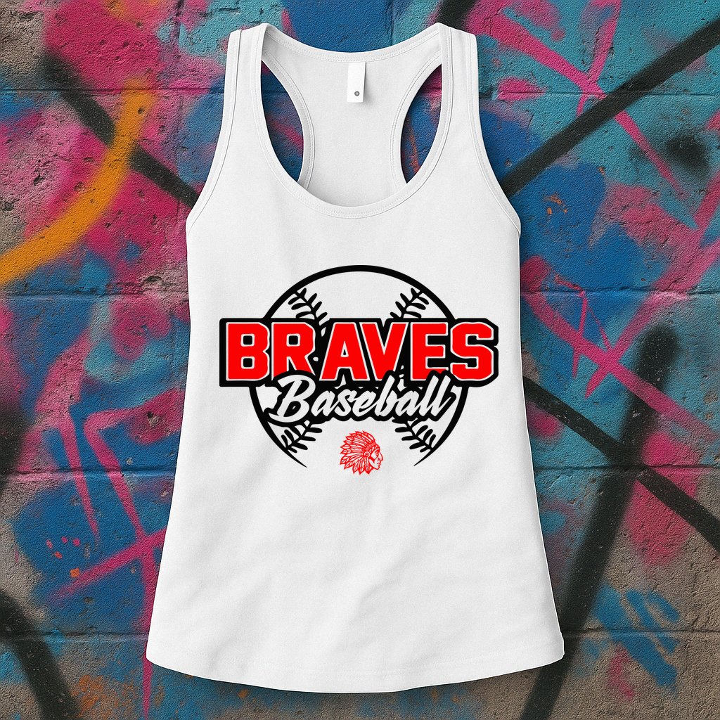 Baseball Sport Braves Baseball Womens Tank Top