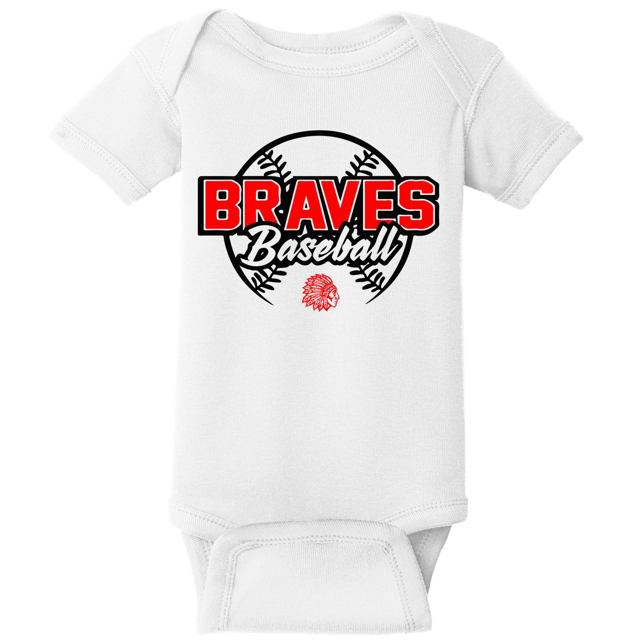 Baseball Sport Braves Baseball Baby Bodysuit