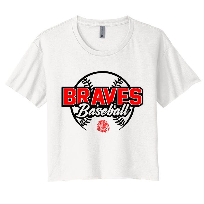 Baseball Sport Braves Baseball Women's Crop Top Tee