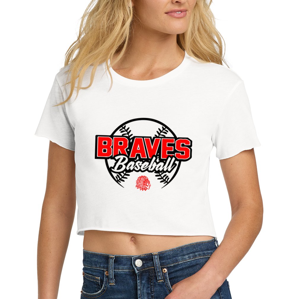 Baseball Sport Braves Baseball Women's Crop Top Tee