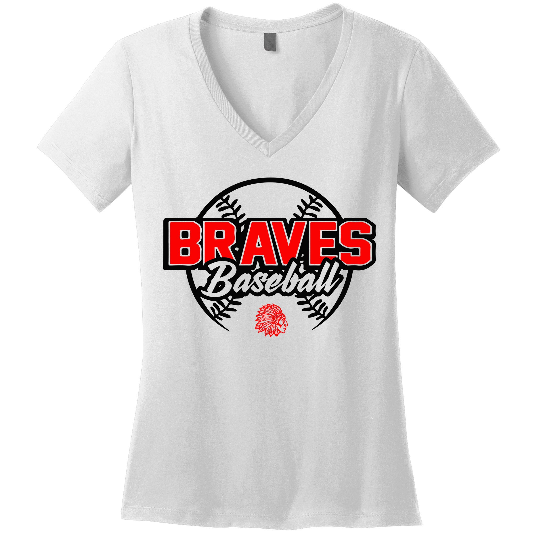 Baseball Sport Braves Baseball Women's V-Neck T-Shirt
