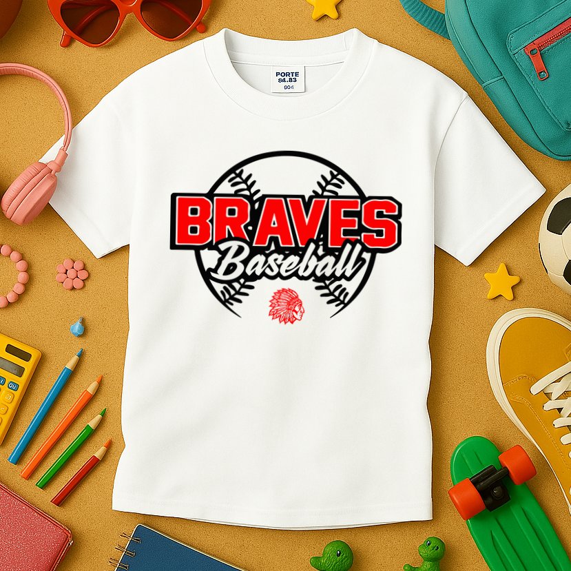 Baseball Sport Braves Baseball Kids T-Shirt