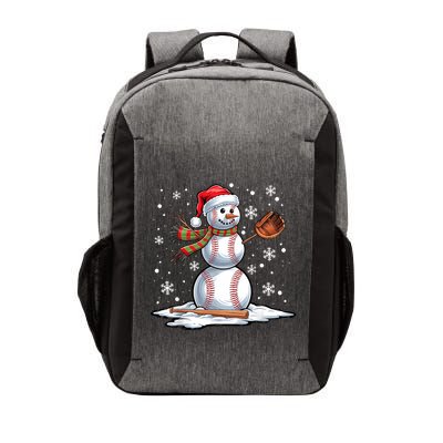 Baseball Snowman Baseball Player Santa Hat Christmas Funny Vector Backpack