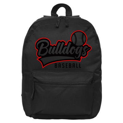 Baseball Sport Bulldog Baseball 16 in Basic Backpack