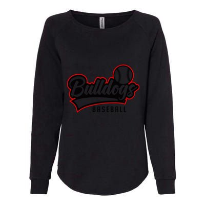 Baseball Sport Bulldog Baseball Womens California Wash Sweatshirt