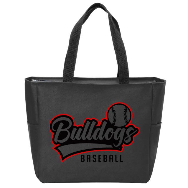 Baseball Sport Bulldog Baseball Zip Tote Bag