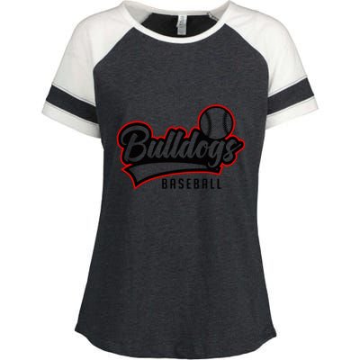 Baseball Sport Bulldog Baseball Enza Ladies Jersey Colorblock Tee