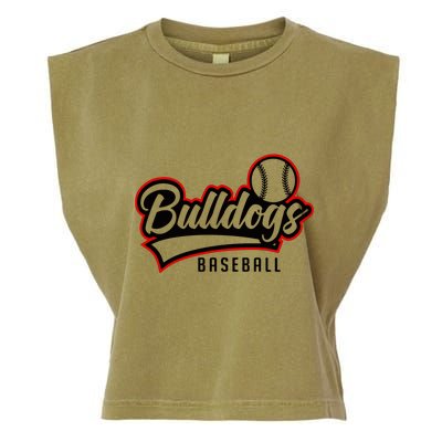 Baseball Sport Bulldog Baseball Garment-Dyed Women's Muscle Tee