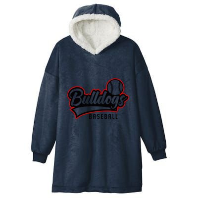 Baseball Sport Bulldog Baseball Hooded Wearable Blanket