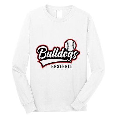 Baseball Sport Bulldog Baseball Long Sleeve Shirt