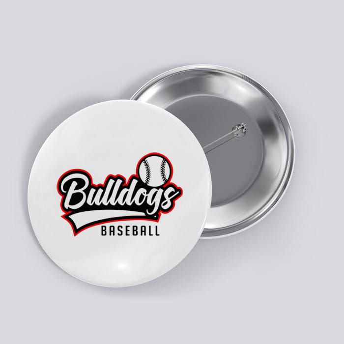 Baseball Sport Bulldog Baseball Button