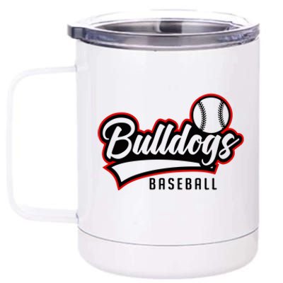 Baseball Sport Bulldog Baseball 12 oz Stainless Steel Tumbler Cup